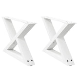 Coffee Table Legs 2 pcs White 50x cm Steel 4012685