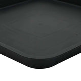 Square Flower Tray 24 pcs Black 36 x 36 x 3 cm Plastic 42020378