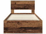 Bed Frame with Headboard Old Wood 75 x 190 cm Solid Pine Wood 3410670