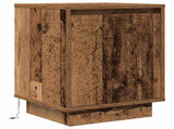Bedside Cabinets with LED Lights 2 pcs Old Wood 38x34x50 cm 861280