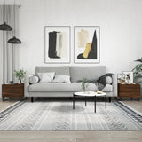 Coffee Tables 2 pcs Brown Oak 50x50x40 cm Engineered Wood 829459