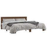 Bed Frame without Mattress Brown Oak 200x200 cm 3280131