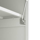 Wall Cabinet for Garage with Gas-lift Door White 883265
