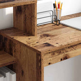 Desk with Shelf Old Wood 100 x 40 x 90 cm Engineered Wood 869320