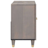 Sink cabinet with Storage Grey 62 x 33 x 58 cm Solid Mango Wood 4018791