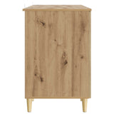 Desk with Shelf Artisan Oak 142.5 x 50 x 75 cm Engineered Wood 3414602