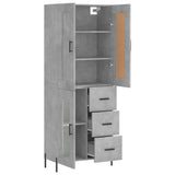 Highboard Concrete Grey 69.5x34x180 cm Engineered Wood 3199949