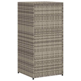Garden Storage Cabinet Grey 55x55x111 cm Poly Rattan 365561