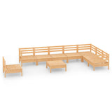 9 Piece Garden Lounge Set Solid Wood Pine 3083049
