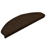 Stair Mats Self-adhesive 20 pcs 65x21x4 cm Brown Half Round Large 3365650