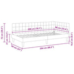 Corner Bed Frame with Headboard Black 90 x 200 cm Velvet 42016433