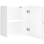 ZNTS Kitchen Wall Cabinet Lucca High Gloss White Engineered Wood 853801