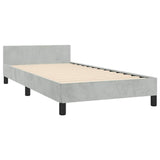 Bed Frame without Mattress Light Grey Twin XL Velvet 347600