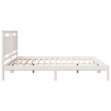 Extra Long Bed Frame without Mattress White 180x210 cm Solid Wood 3309192