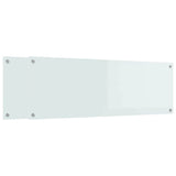 Kitchen Backsplash 2 pcs White 120 x 40 cm Tempered Glass 3415485