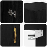 Wall Mounted Cabinet Black Oak 69.5 x 34 x 90 cm 882752
