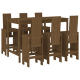 Garden Bar Set Honey Brown Solid Pine Wood Large Footrest 3157784