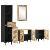 Bathroom Cabinet Set 4 pcs Natural Solid Mango Wood 3310167