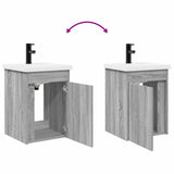 Bathroom Vanity Unit with Tap Grey Sonoma 42 x 40 x 74.5 cm 889534