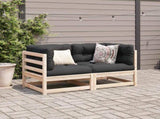 Garden Sofa Set Natural Pine Solid Pine Wood Medium Modular 3295810