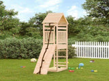Playhouse with Climbing Wall Solid Wood Pine 3156898