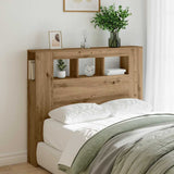 LED Headboard Artisan Oak 120x18.5x103.5 cm Engineered Wood 857685