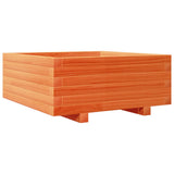 Garden Planter Wax Brown 60x60x26.5 cm Solid Wood Pine 847300