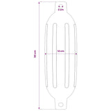 Boat Fenders 4 pcs White 14x50 cm PVC 92385