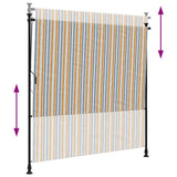 Outdoor Roller Blind Yellow and White 150x270 cm Fabric&Steel 368774