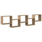Wall Cube Shelf 5 Compartments Artisian Oak Engineered Wood 860003