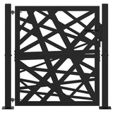 Garden Gate Black 100x100 cm Steel Light Design 4100949