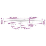 Bed Frame without Mattress Solid Wood Pine 200x200cm 810385
