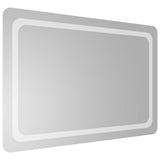 LED Bathroom Mirror Transparent 90 x 60 cm Tempered Glass 42045840