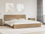 Bed Frame with Drawer Artisan Oak 180 x 200 cm Engineered Wood 3412757