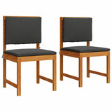 Garden Chair with Cushion 2 pcs Brown Solid Acacia wood 4107156
