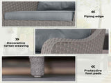 Rattan Garden Chairs Set of 2, Outdoor Rattan Chairs with Cushions, Armrests and High Back, PE T3398P377535