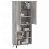 Highboard Grey Sonoma 69.5x34x180 cm Engineered Wood 3196089