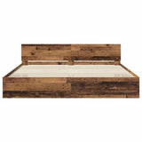 Bed Frame with Headboard Old Wood 180 x 200 cm Engineered Wood 3403595