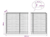 Gabion with 5 mm Wire and 10x10 cm Mesh 1200x100x200 cm 3465378