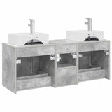 Bathroom Cabinet Set 3 pcs Concrete Grey 49.5 x 41 x 62.5 cm 3405838