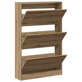 Shoe Cabinet Artisan Oak 80 x 21 x 125.5 cm Engineered Wood 869103