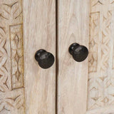 Bedside Cabinet Beige 50 x 33 x 60 cm Solid Acacia wood 4018127