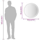 LED Bathroom Mirror Transparent 70 cm Tempered Glass 42045848