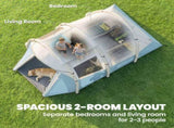 Inflatable Camping Tent w/ Air Pump, Easy Setup 2-3 Person Blow Up Tent, Light Blue T3398P555162