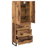 Highboard with Drawer 2 pcs Old Wood 69.5 x 34 x 180 cm 3415787