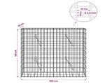 Gabion with 3.5 mm Wire and 5x10 cm Mesh 100x10x100 cm 3462524