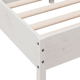 Bed Frame without Mattress White 100x200 cm Solid Wood Pine 842759