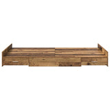Storage Bed Frame Old wood 120 x 200 cm Engineered wood 3335307