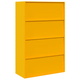 Storage Cabinet Mustard Yellow 90 x 40 x 140 cm Steel 3406163