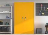 Storage Cabinet Mustard Yellow 90 x 40 x 200 cm Steel 3406175